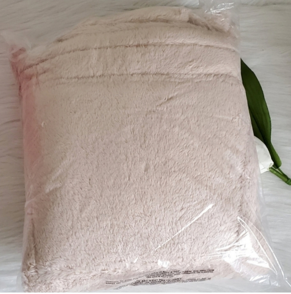 Cozy Sherpa Hoodie PINK VICTORIA'S SECRET size L + Sherpa Blanket 50x60in - Picture 4 of 7